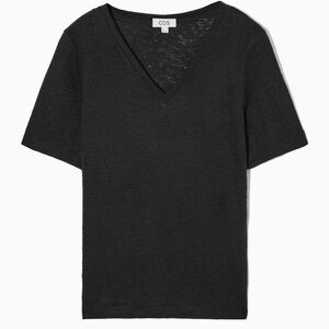 COS Women's Charcoal V-Neck Tee